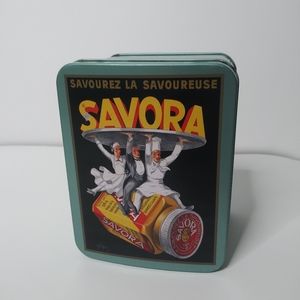 Vintage 1993 Vincenzo International Corporation Savora Tin Box